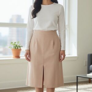 Alexander McQueen Cream Asymmetrical Skirt